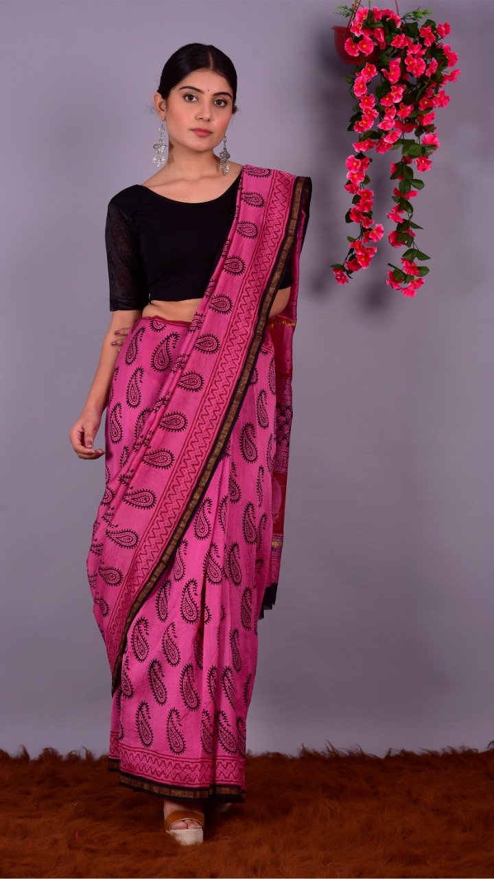 Hand Block Printed Sarees From Shalvi Fashion - ShalviFashion