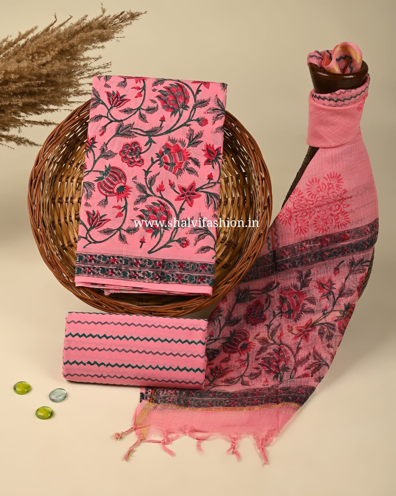 Shop kota dupatta cotton suits online (3CKD318)