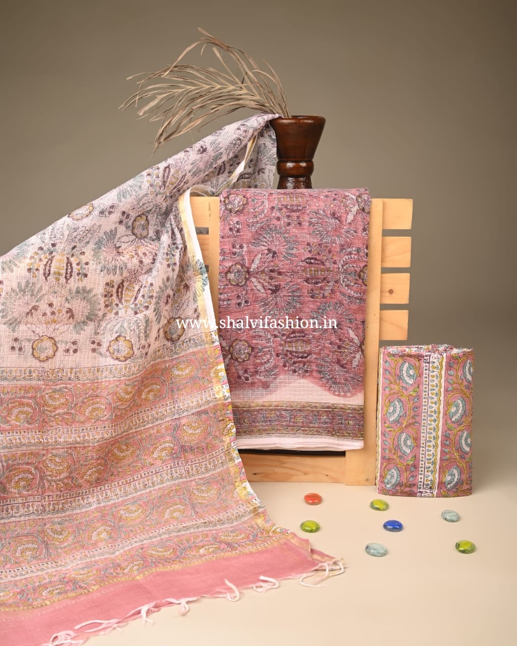 Shop jaipuri printed kota doria suits online (3KD266)
