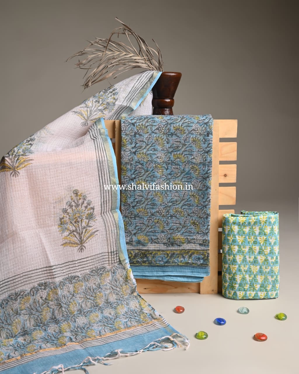 Shop jaipuri block print kota doria suits online (3KD271)