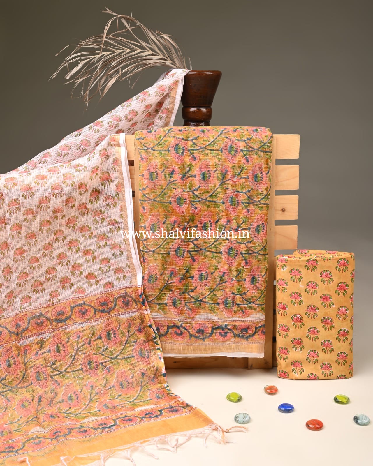 Shop jaipuri printed kota doria suits online (3KD316)