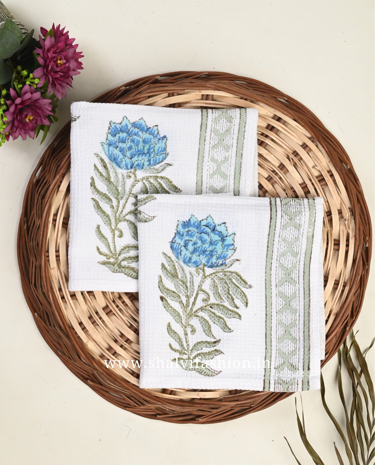 Shop waffle cotton bath linen sets online shopping (BLS09)