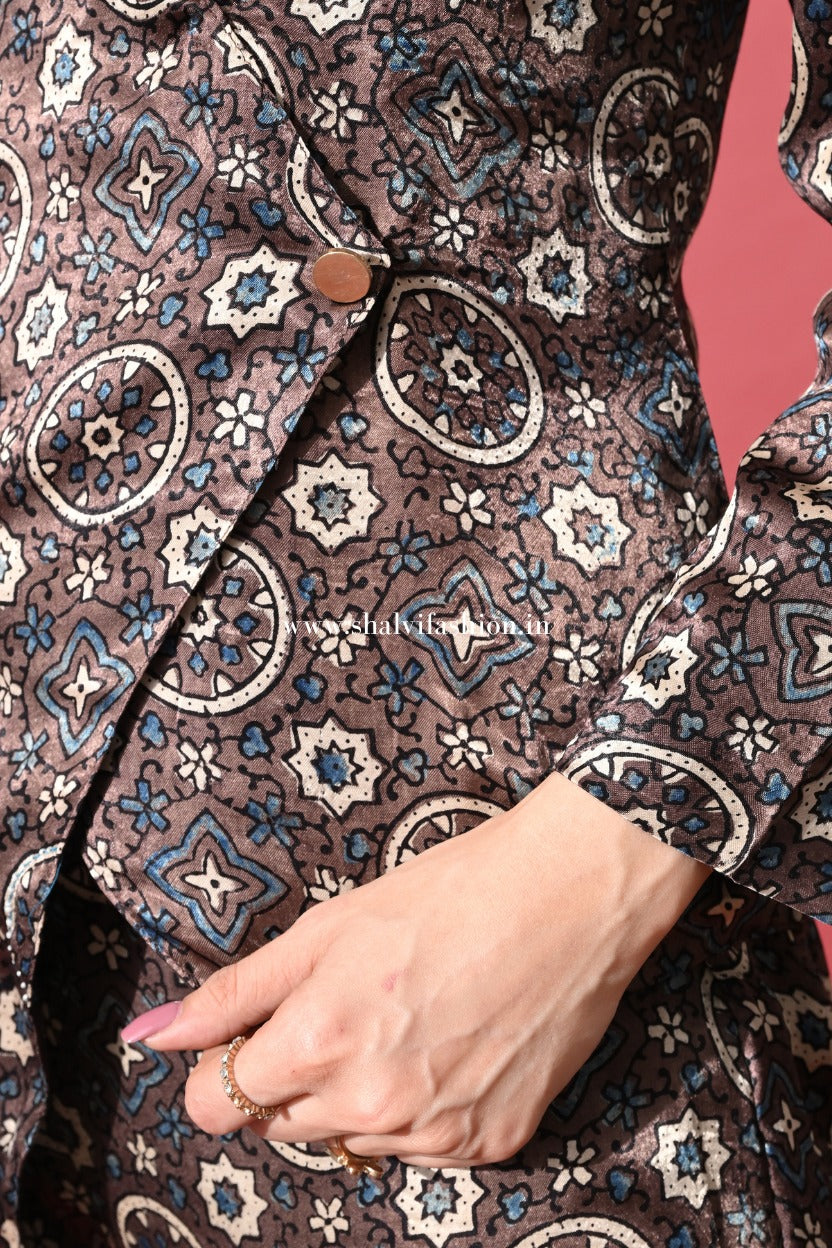 Shop ajrak print modal silk cord sets online (CCD05)