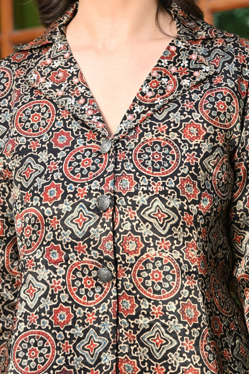 Shop ajrak printed modal silk two pcs sets online (CCD11)