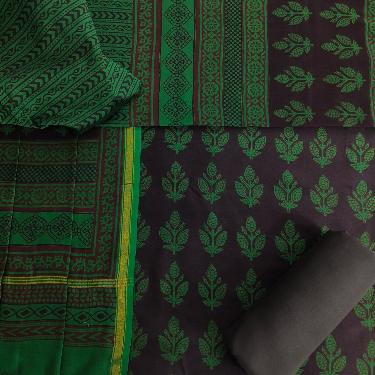 Shop jaipuri bagh print chanderi silk suits online (CHA977)