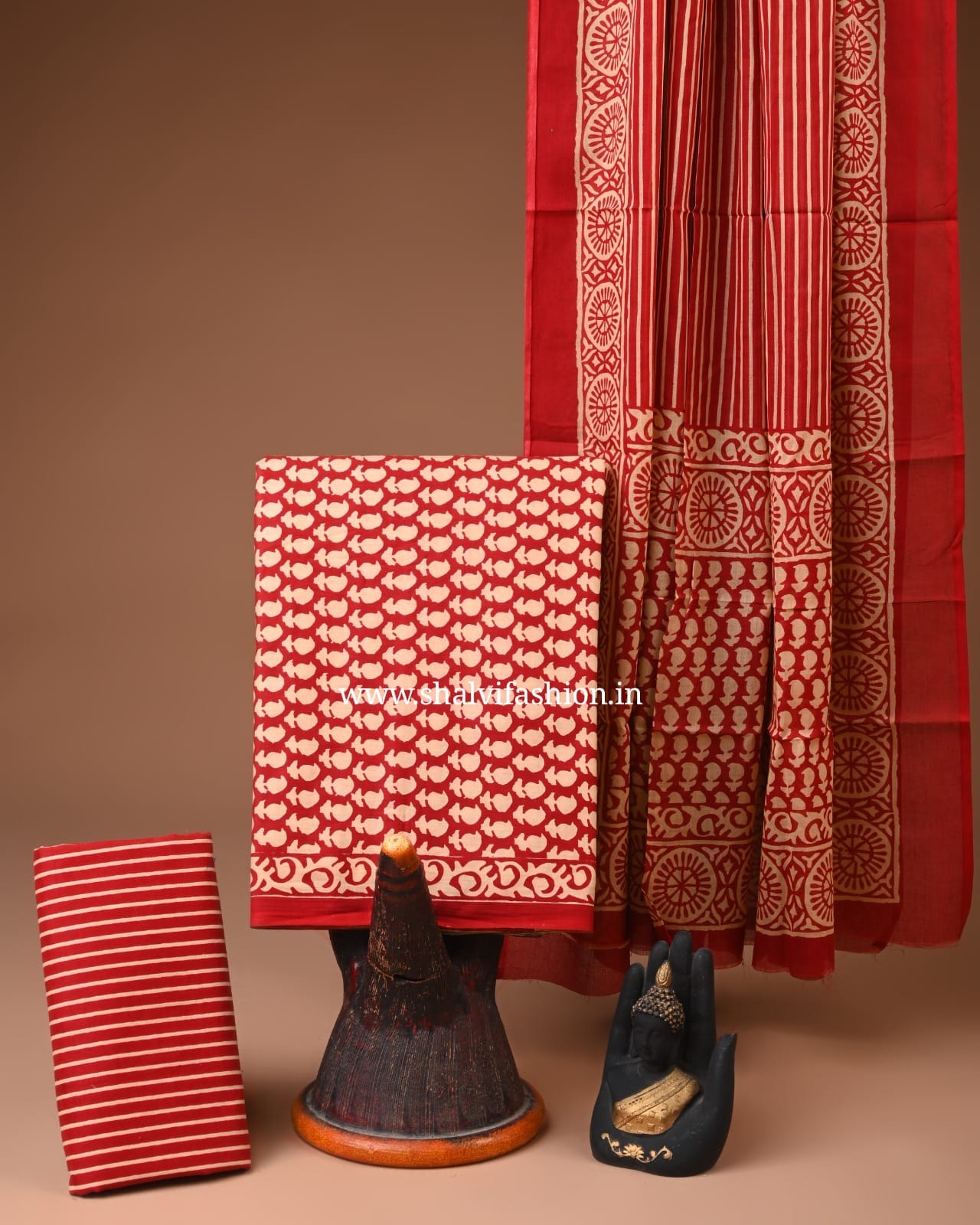 Shop unstitched screen print cotton suits in jaipur (COT115)
