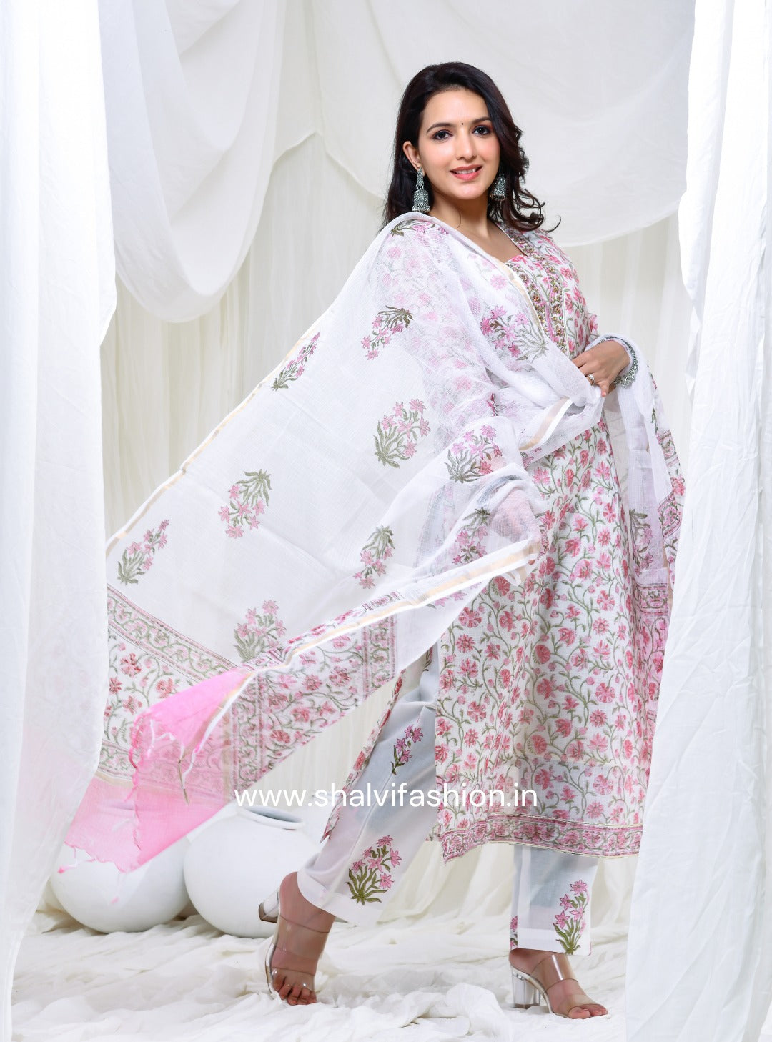 Shop block print kota doria suits online shopping (CSS103)