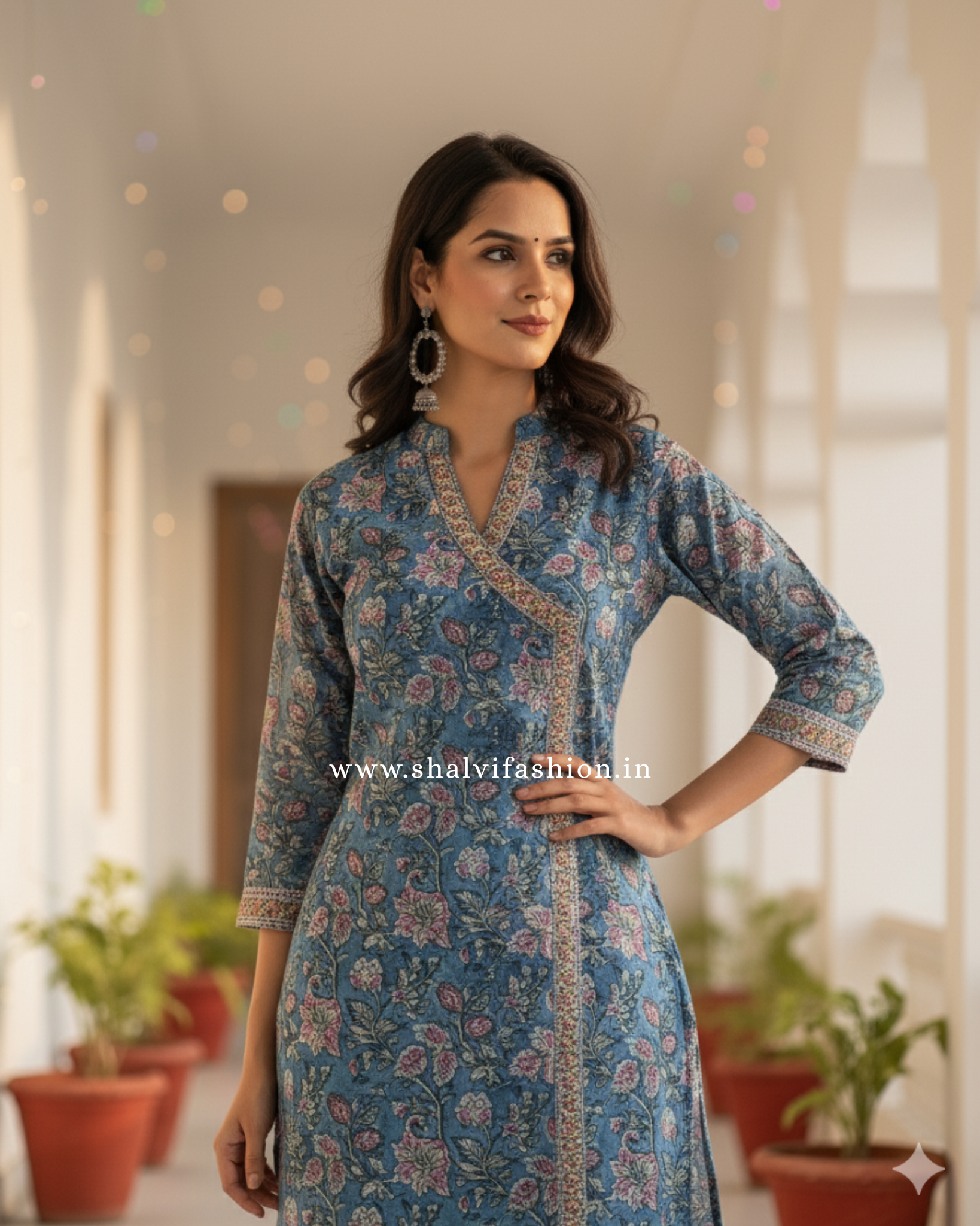 Shop hand block printed chanderi silk suits online (CSS109)