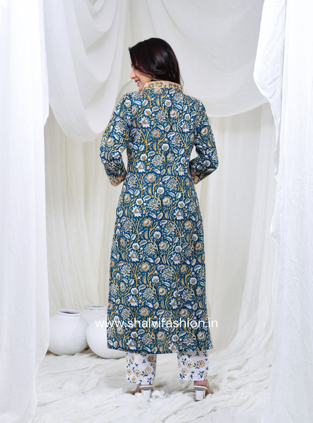 Shop jaipuri print cotton suits with kota dupatta online (CSS144KD)