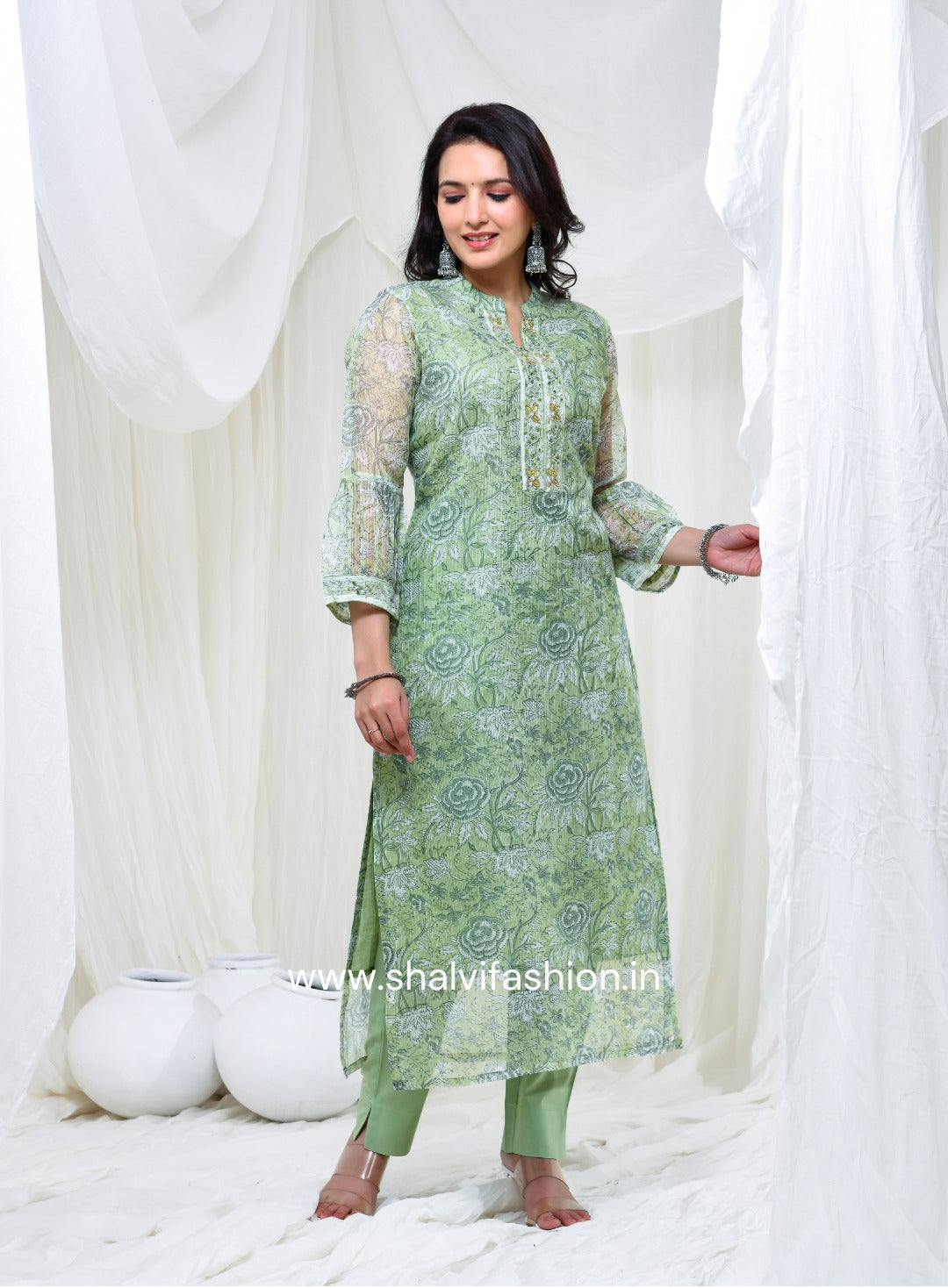 Shop block printed kota doria suits online shopping (CSS191)