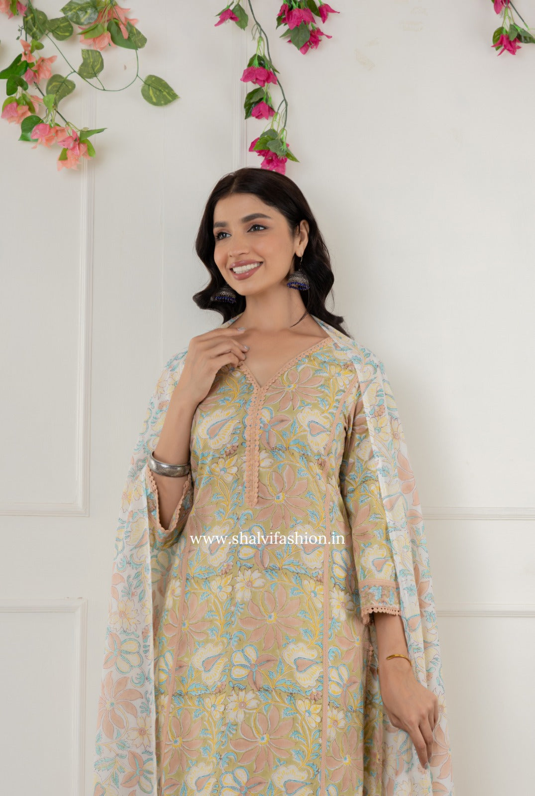 Shop hand block printed cotton suits online shopping (CSS290)