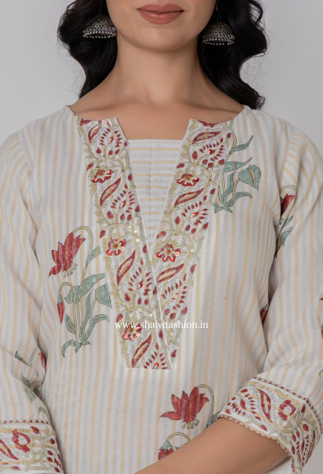 Shop hand block printed chanderi silk suits online (CSS345)