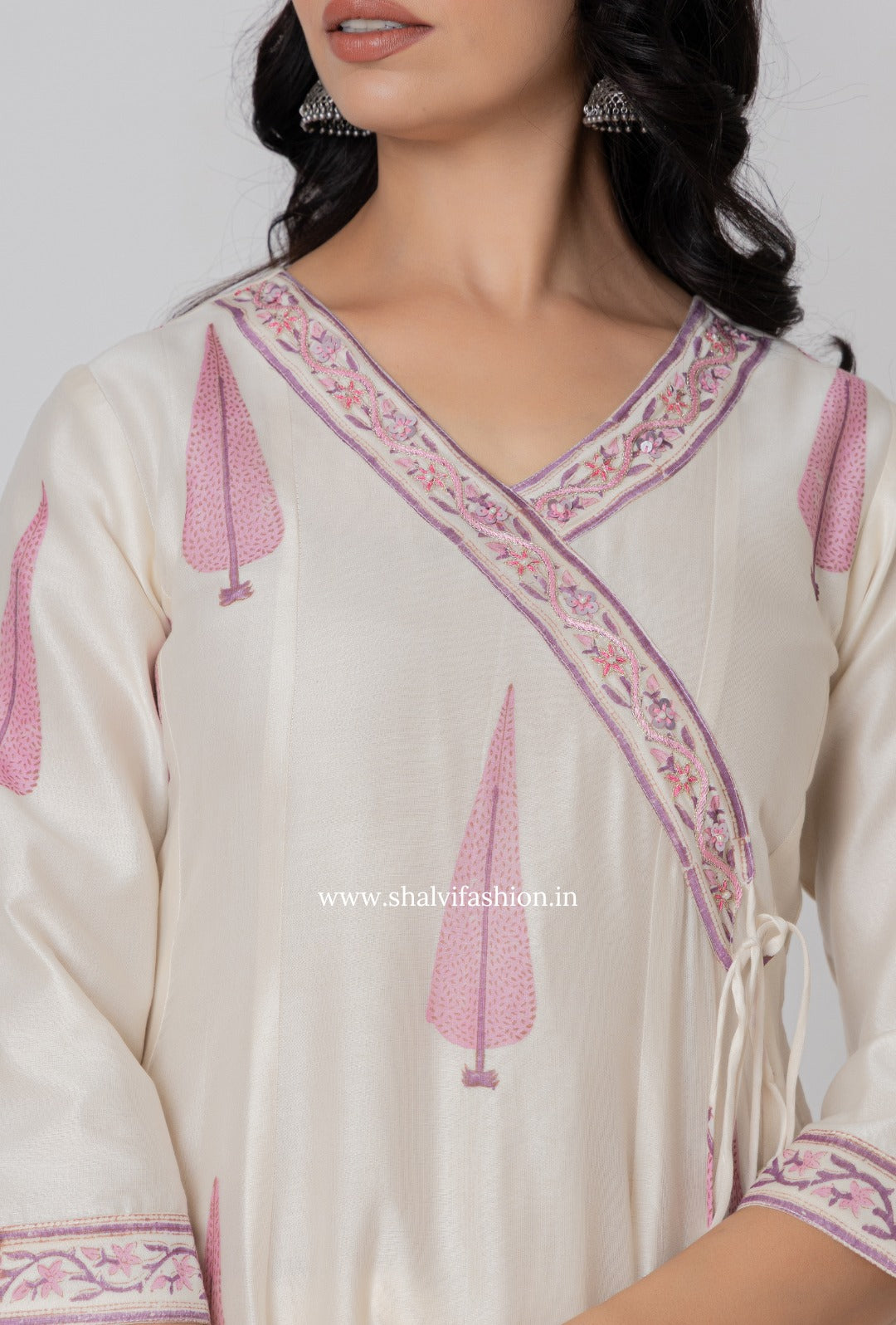 Shop block printed pure chanderi silk suits (CSS347)