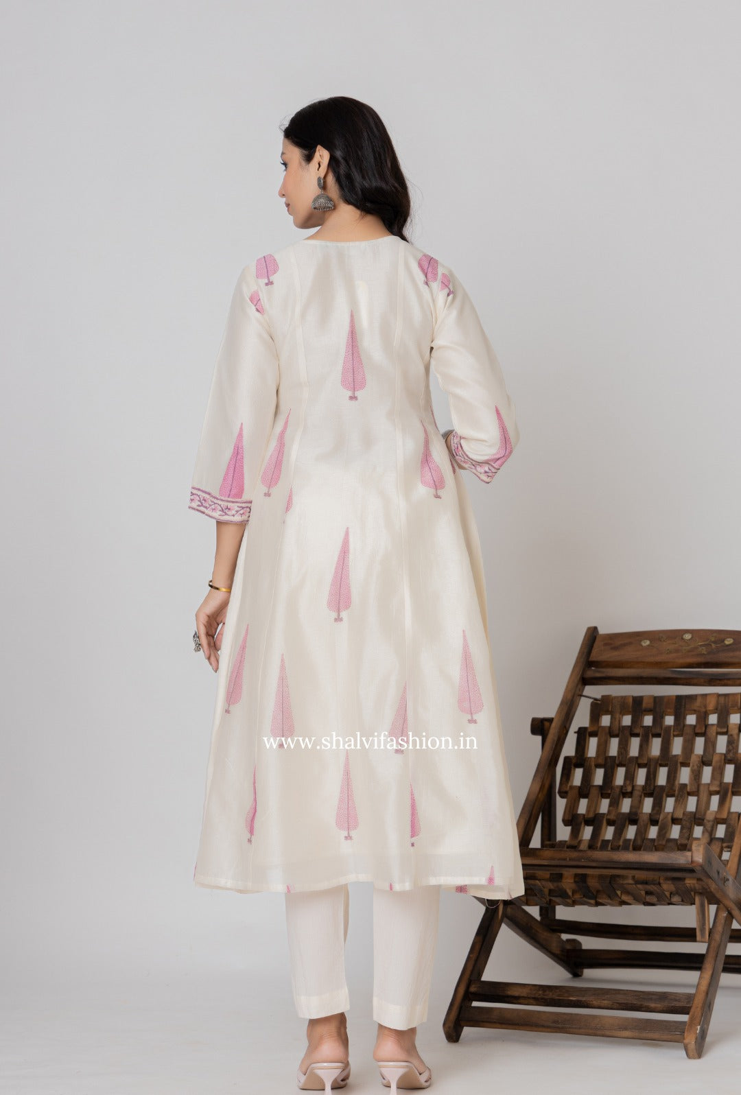 Shop block printed pure chanderi silk suits (CSS347)