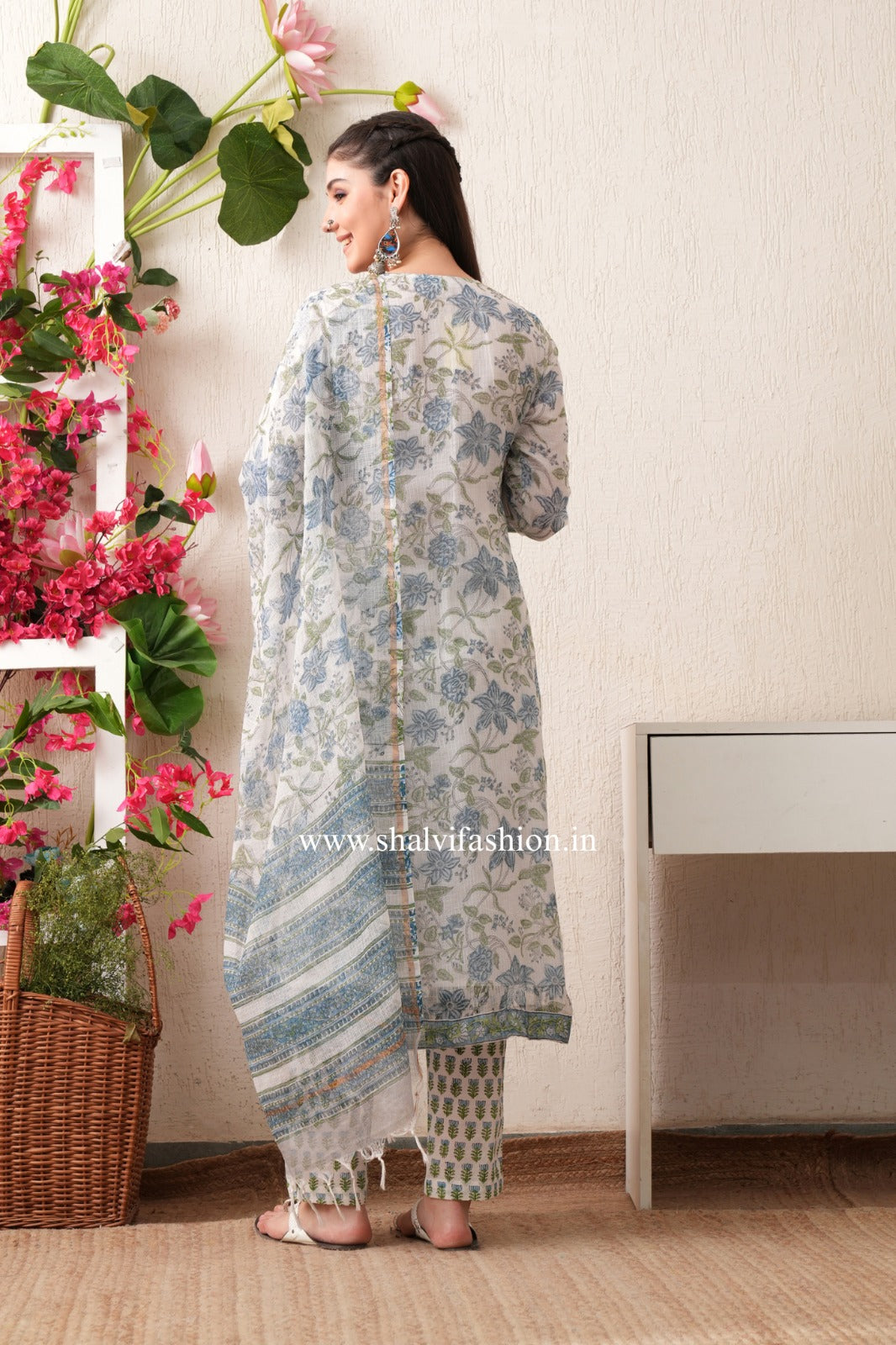 Shop block print kota doria suits online (CSS391)