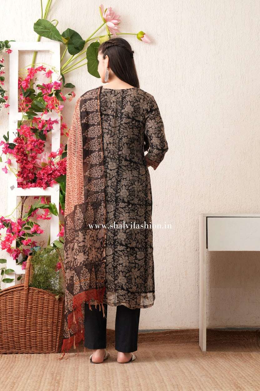 Shop block print kota doria suits online shopping (CSS398)