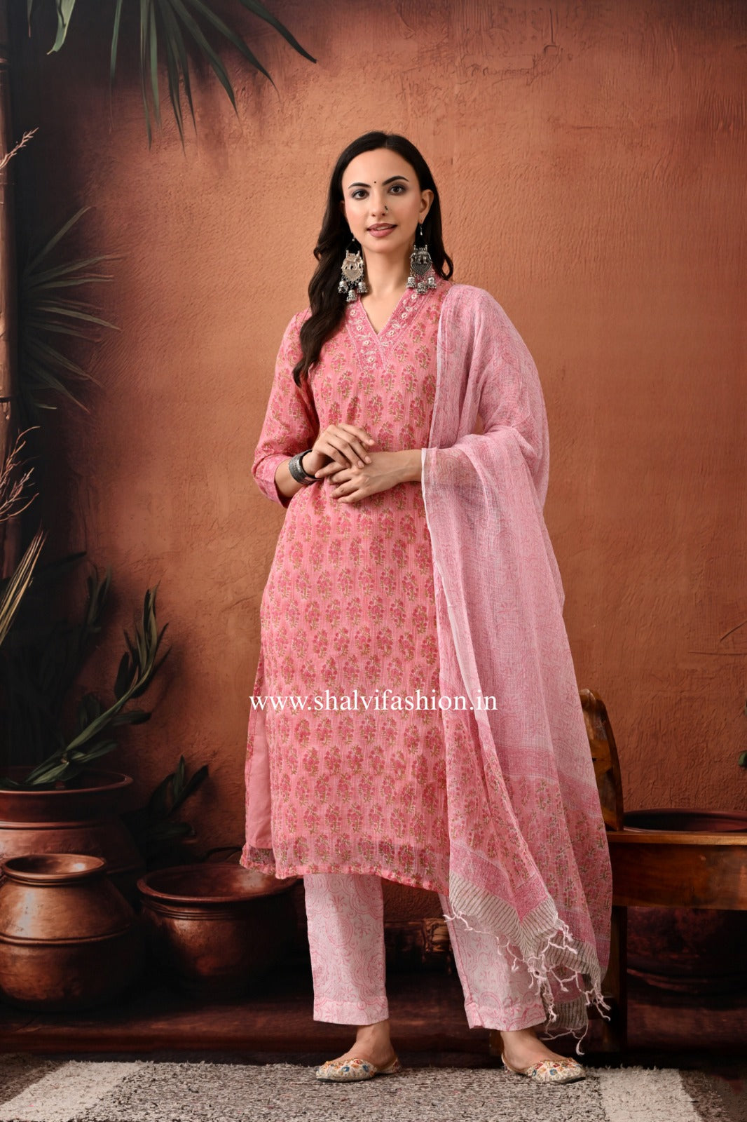 Shop hand block print kota doria suits online (CSS432)