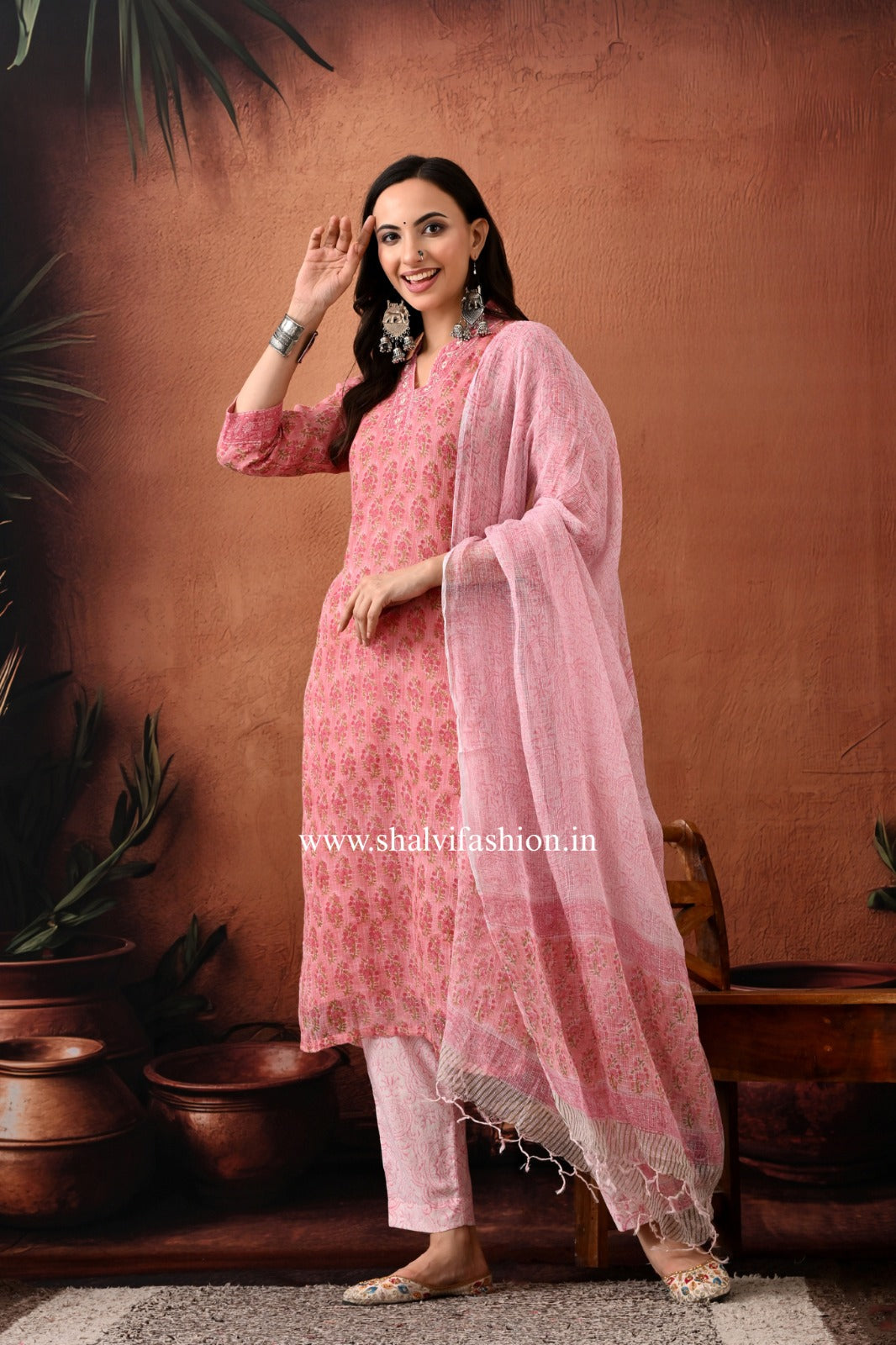 Shop hand block print kota doria suits online (CSS432)