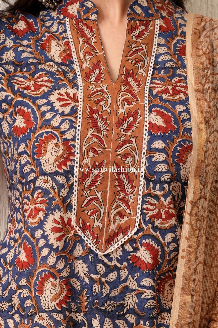 Shop block print pure cotton suits with kota dupatta in jaipur (CSS469)