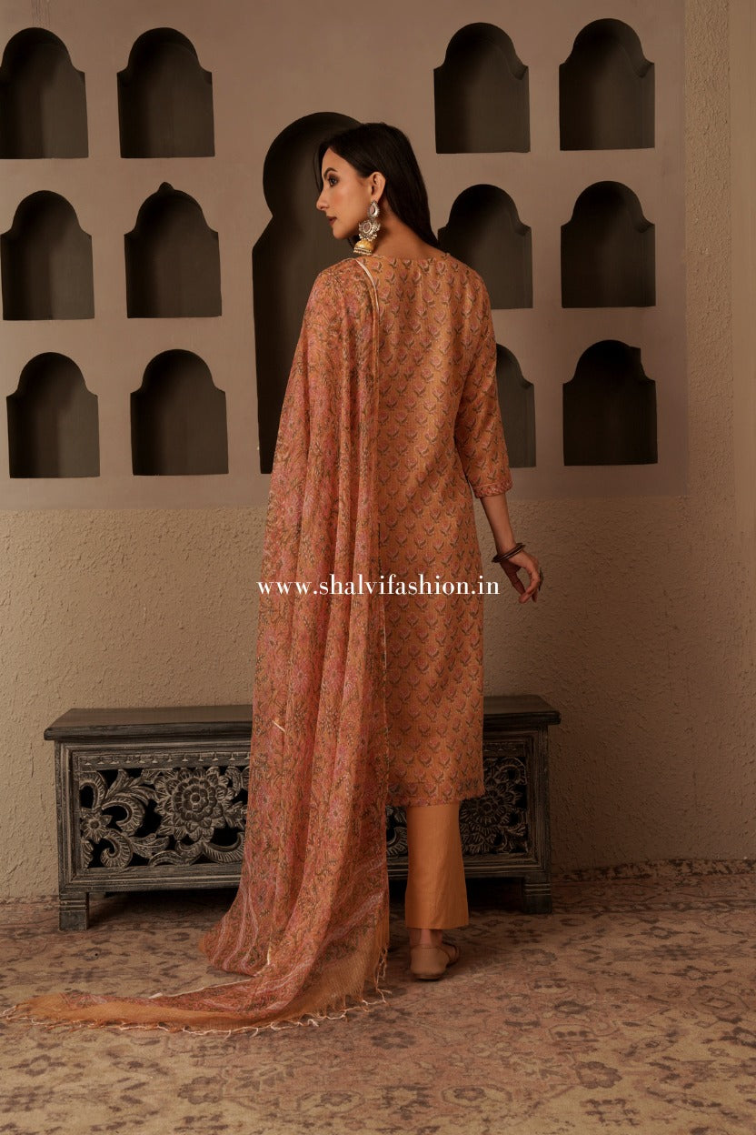 Shop jaipuri print kota doria suita online shopping (CSS557)