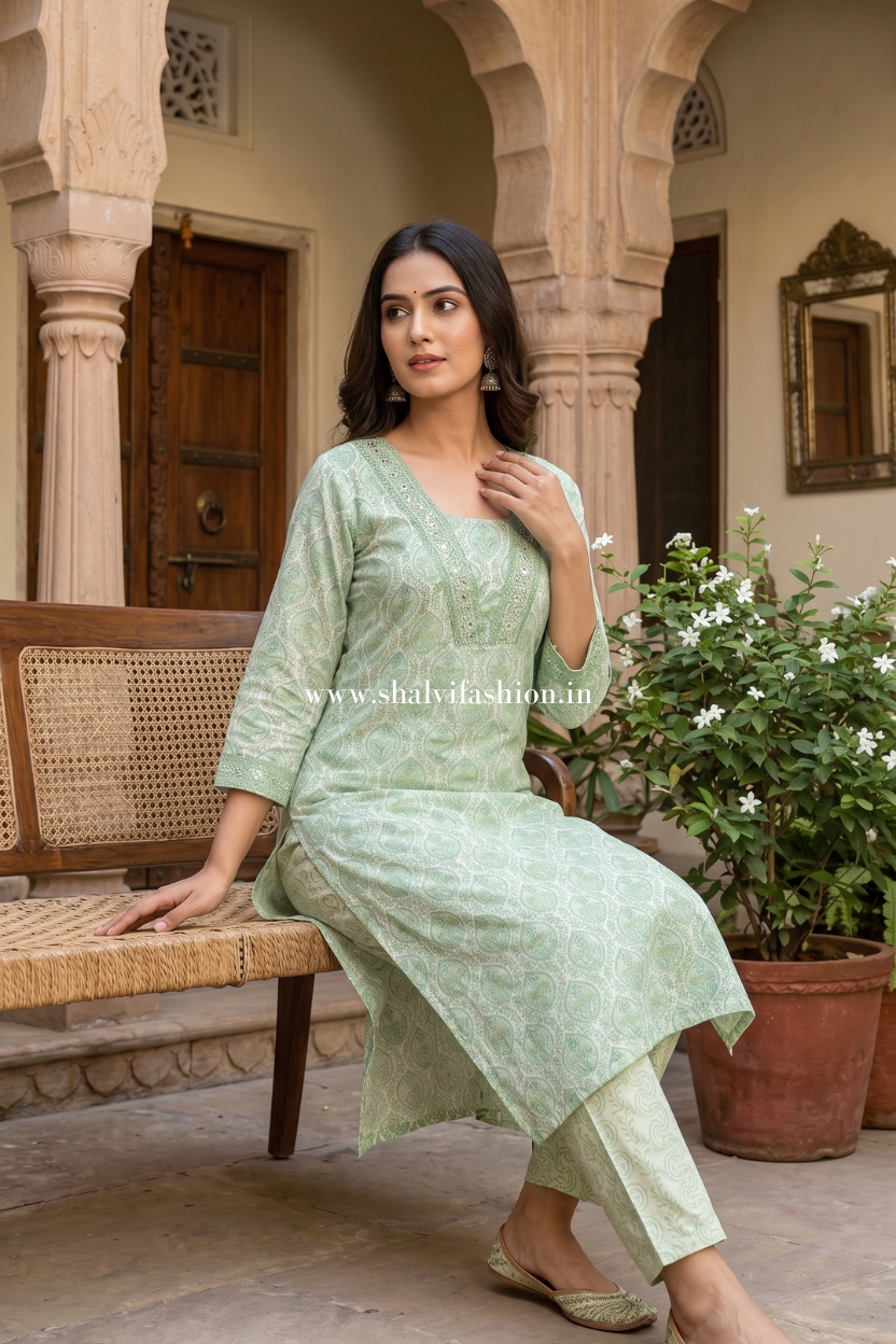 Shop hand block printed chanderi silk suits online shopping (CSS584)