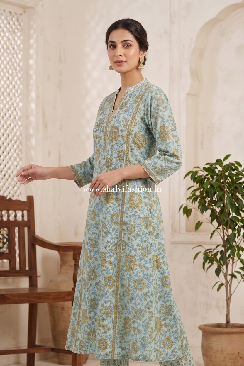 Shop hand block print cotton suits online (CSS651)