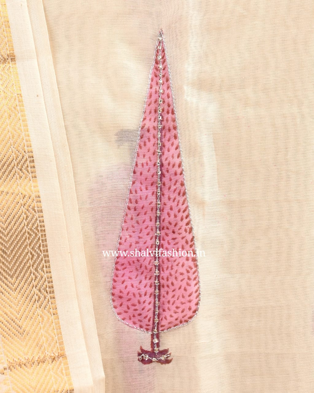 Shop unstitched hand work maheshwari silk suits in jaipur (GOTA67)