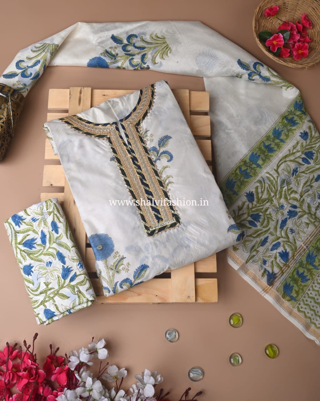 Shop gota work chanderi silk suits (GOTA69)
