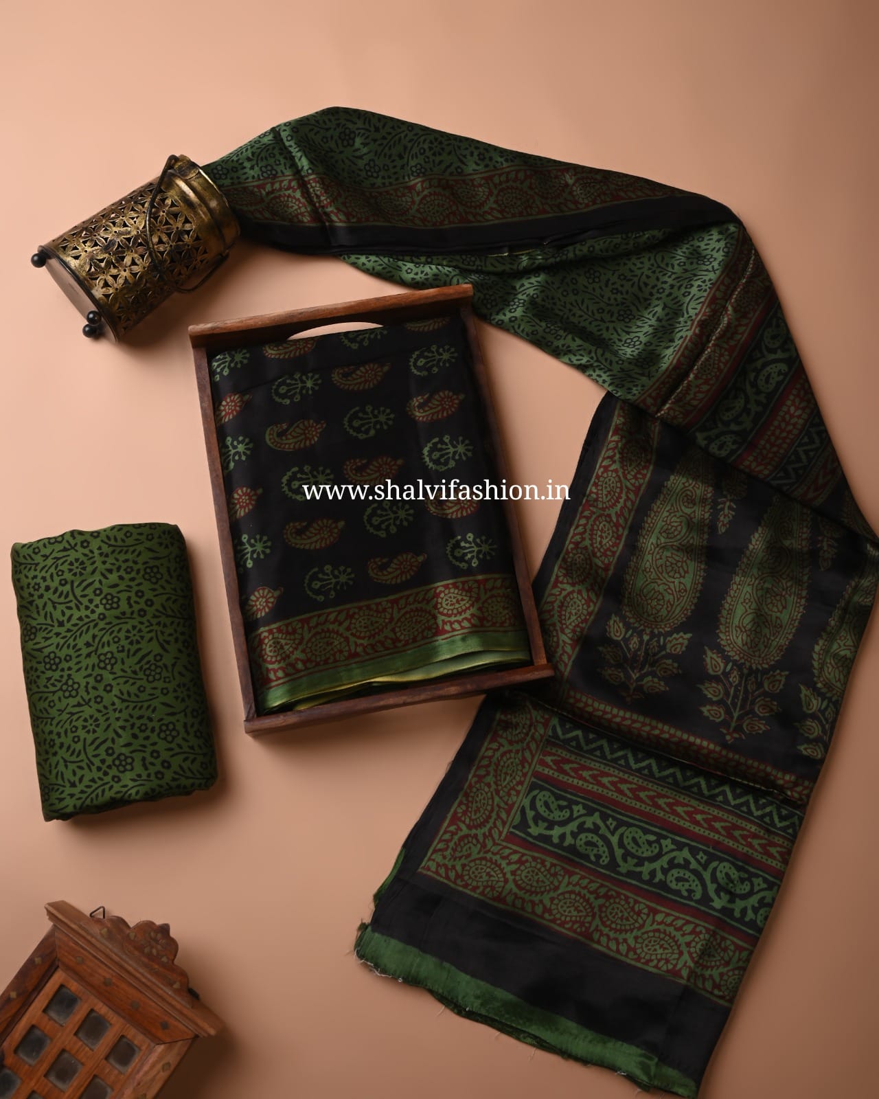 Shop bagh printed modal silk suits online shopping (MOD132)