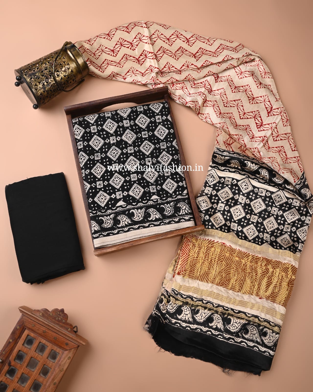 Shop jaipuri printed modal silk suits online shopping (MOD177)