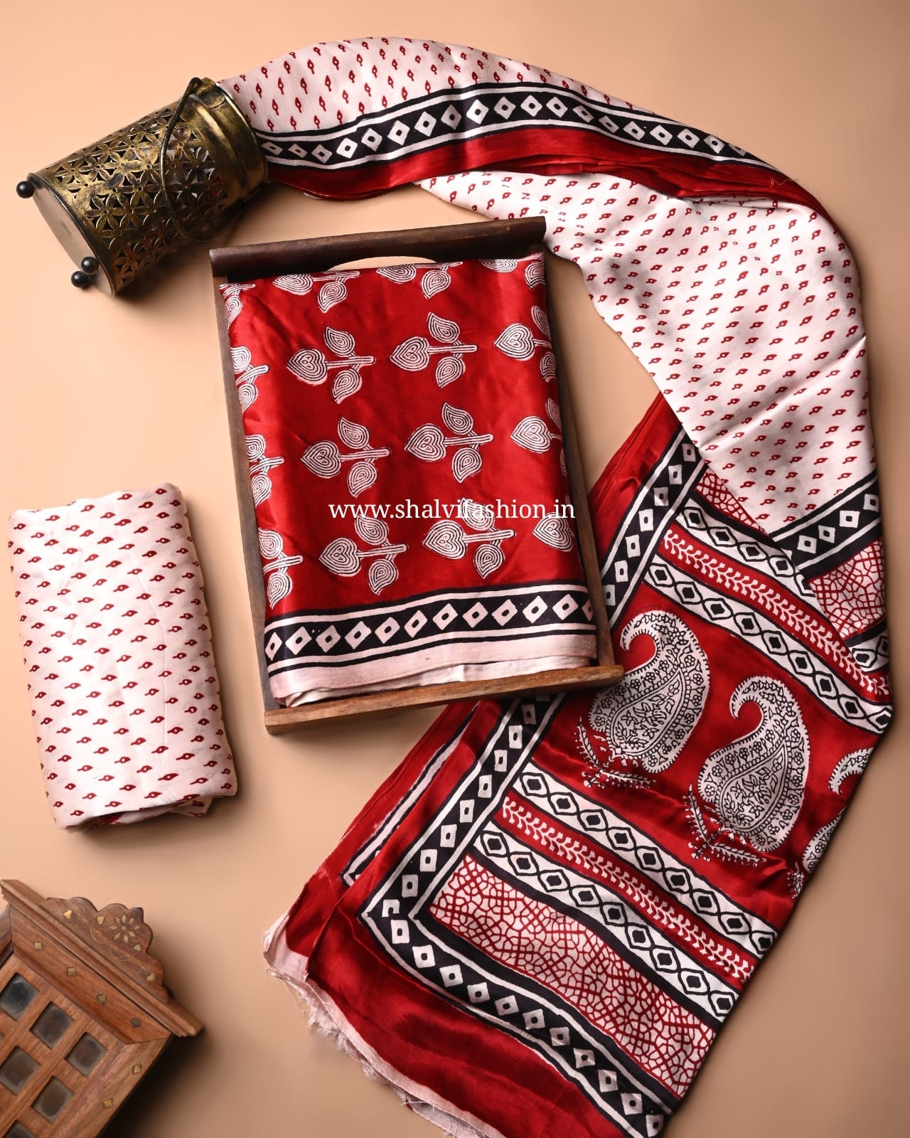 Shop bagh printed modal silk suits online shopping (MOD56)