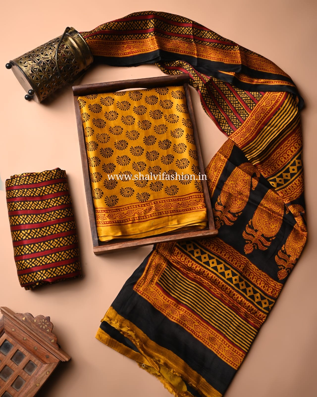 Shop bagh printed modal silk suits online (MOD58)