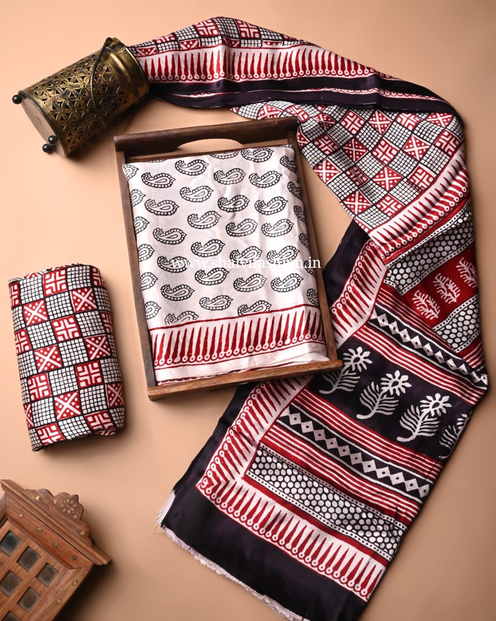 Shop bagh printed modal silk suits online (MOD66)