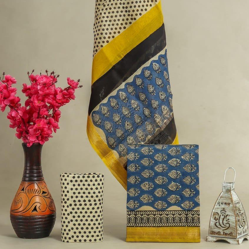 Shop block print maheshwari silk suits online (MSL188)