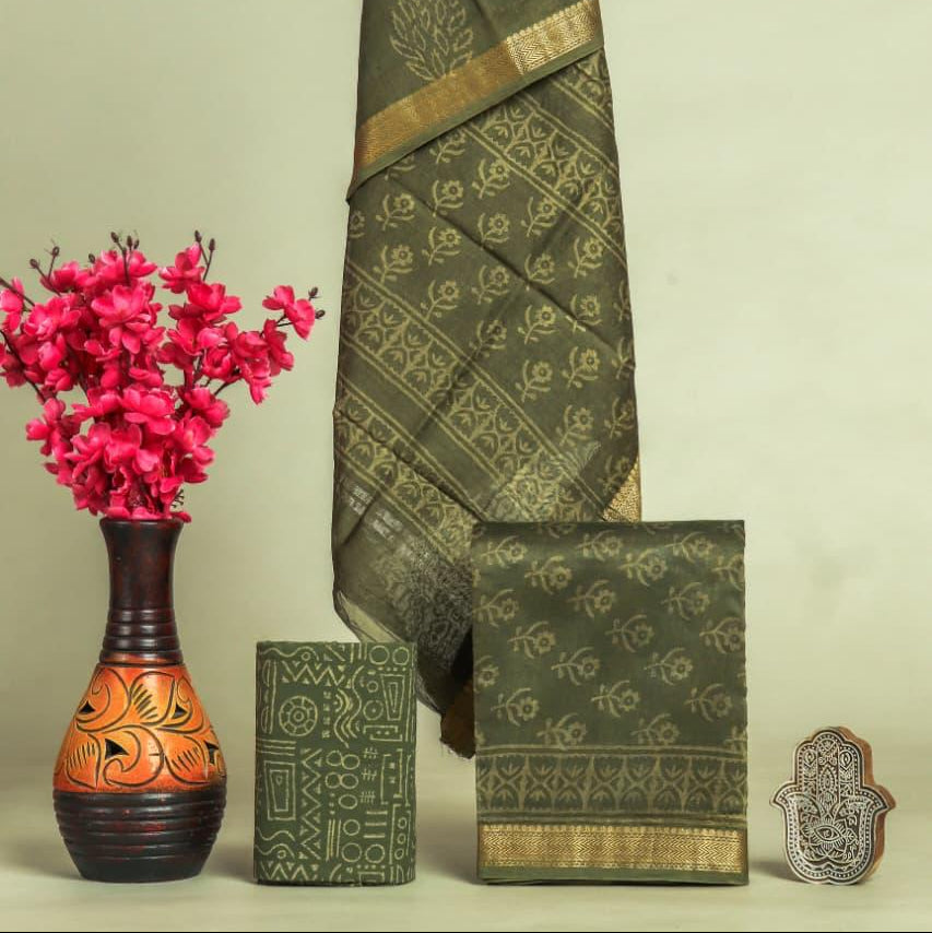 Shop jaipuri block printed maheshwari silk suits online (MSL569)