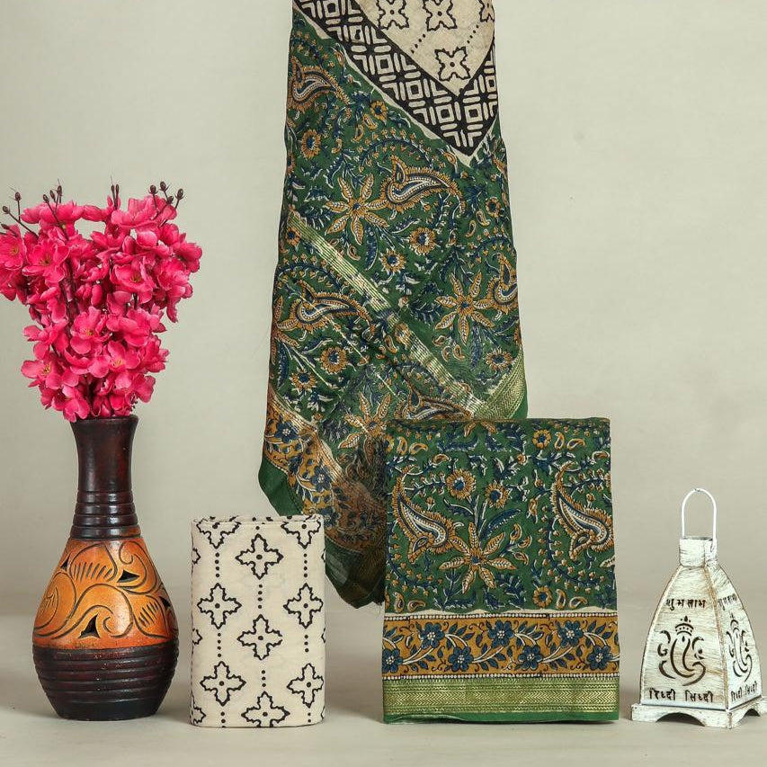 Shop block printed maheshwari silk suits online shopping (MSL635)