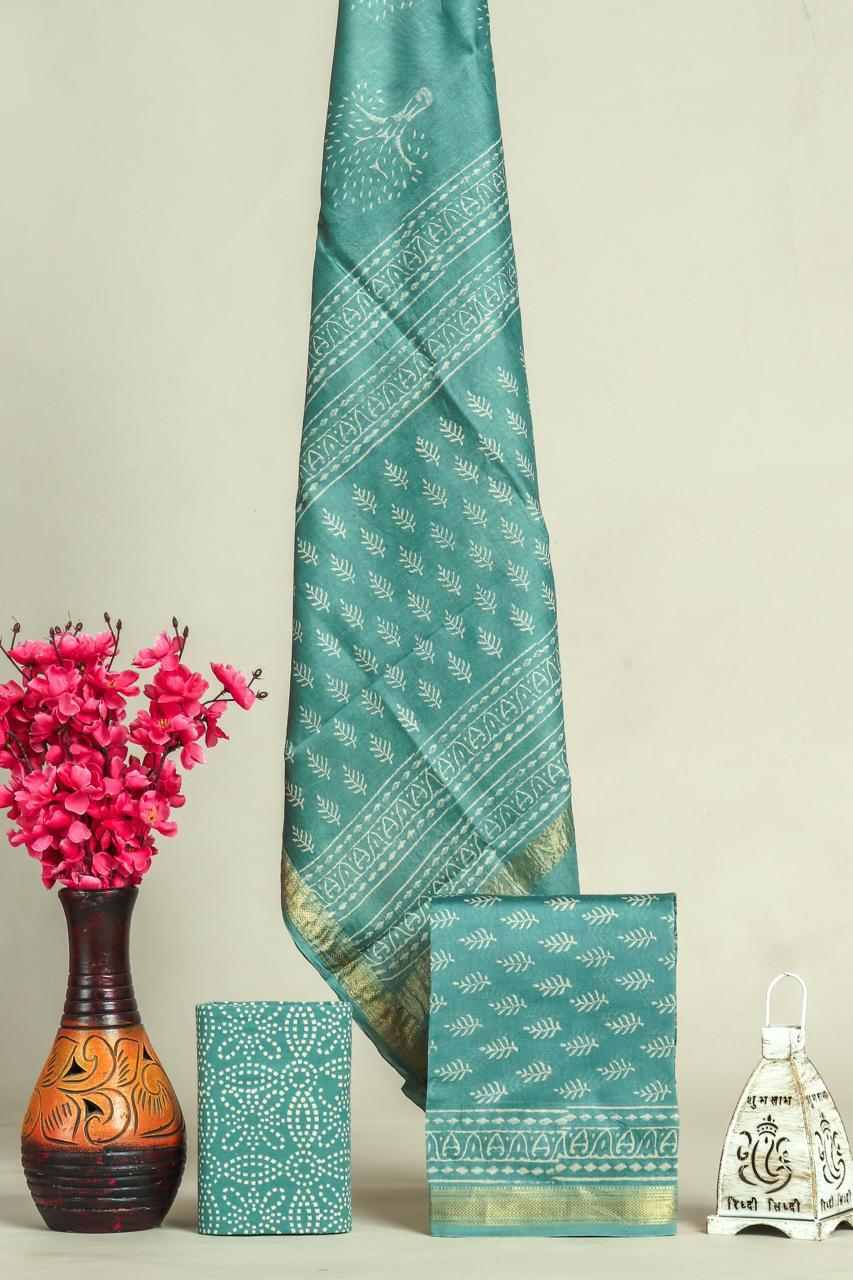 Shop hand block print maheshwari siklk suits online (MSL651)