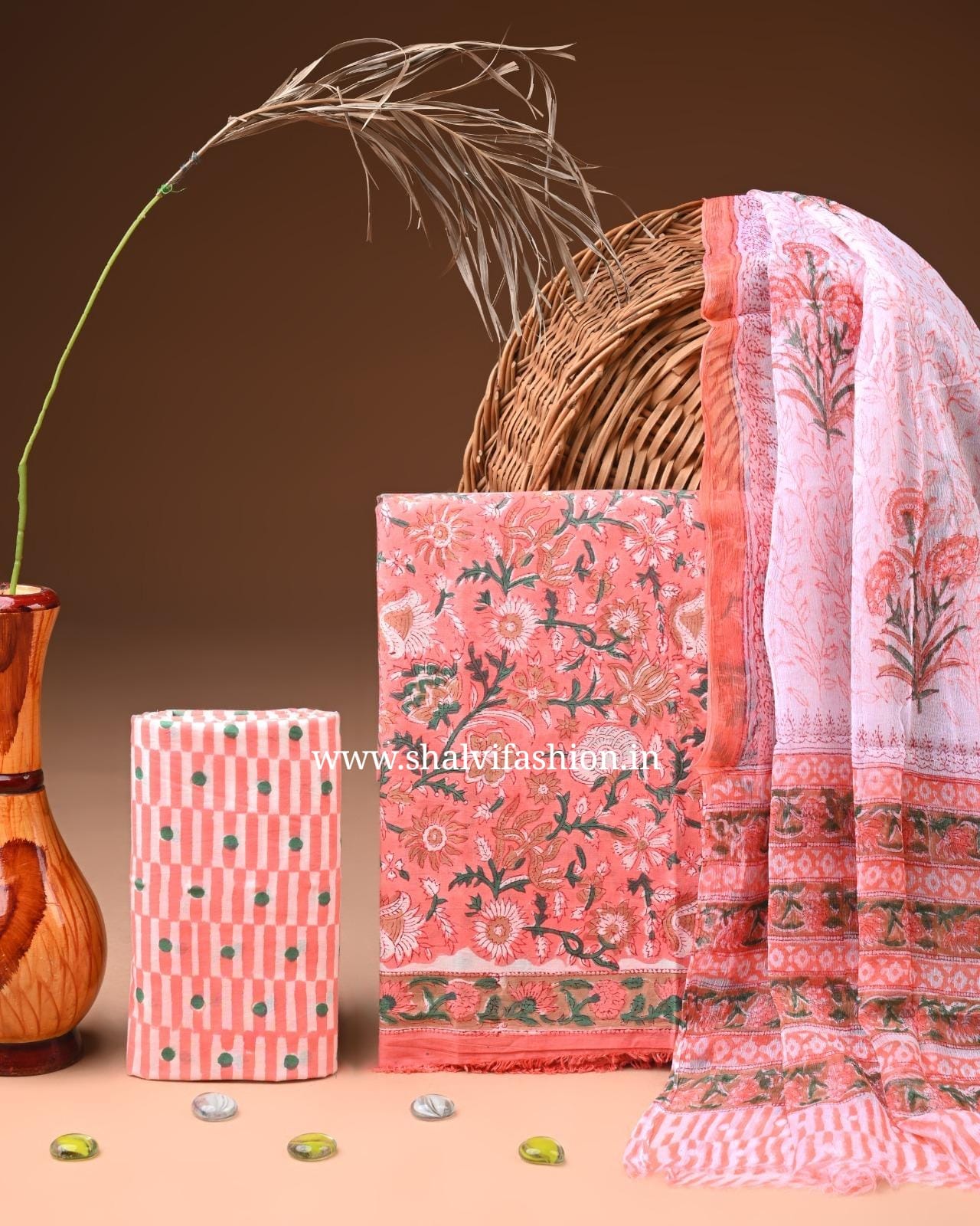 Shop block print cotton suits online shopping (PCHF715)
