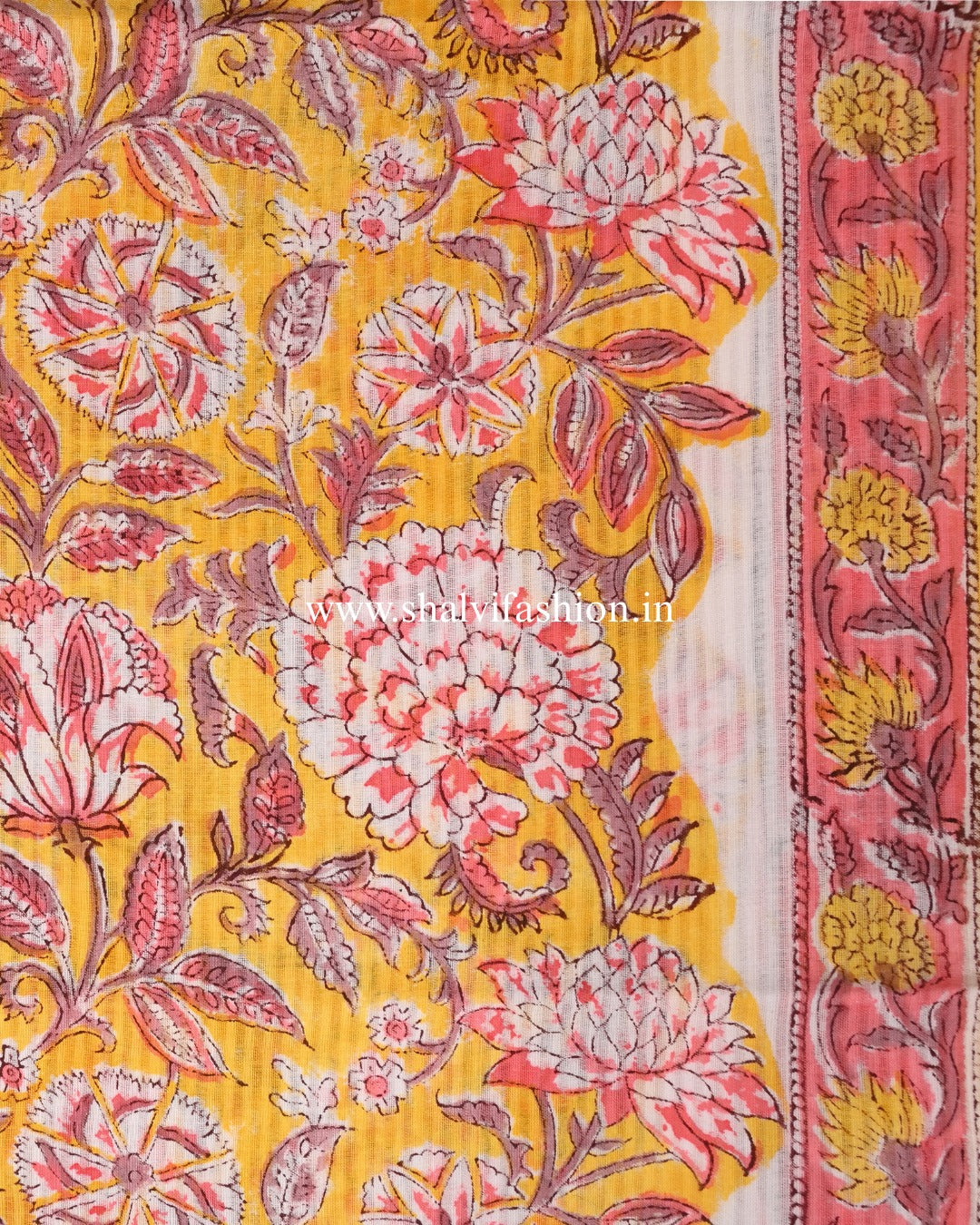 Shop sanganeri print textured line cotton suits (PRMUL590)