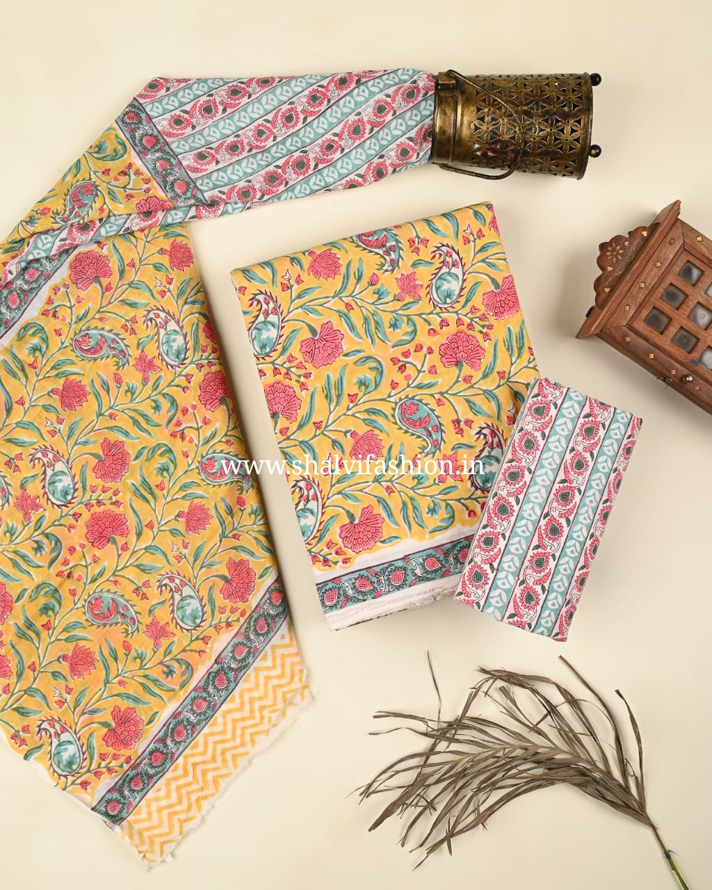 Shop sanganeri block print cotton suits online (PRMUL481)