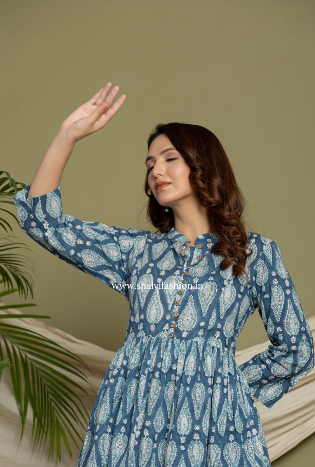 Shop block printed cotton tops in jaipur (TOP11)