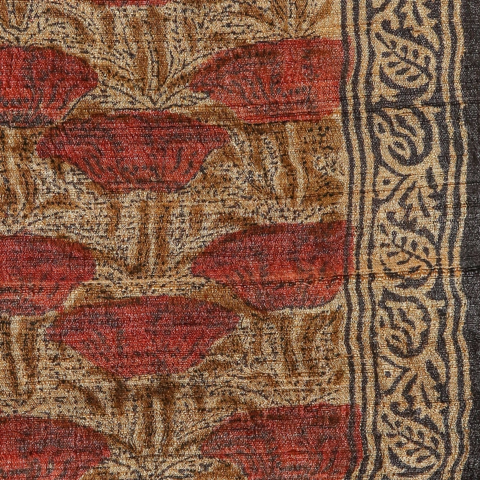 Shop block print tussar silk suits online shopping (TUS18)