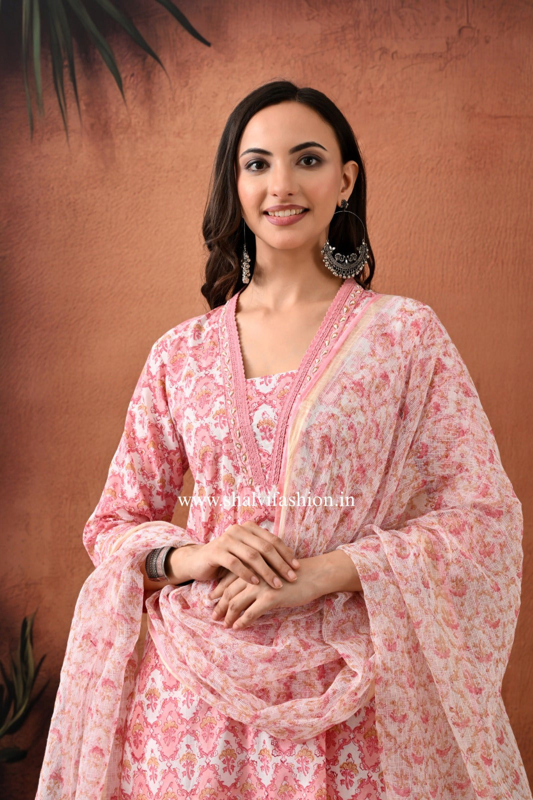 Shop jaipuri print cotton suits with kota dupatta (CSS384)