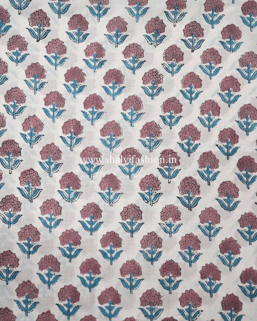 Shop block printed cotton suits with kota doria dupatta (3CKD745)