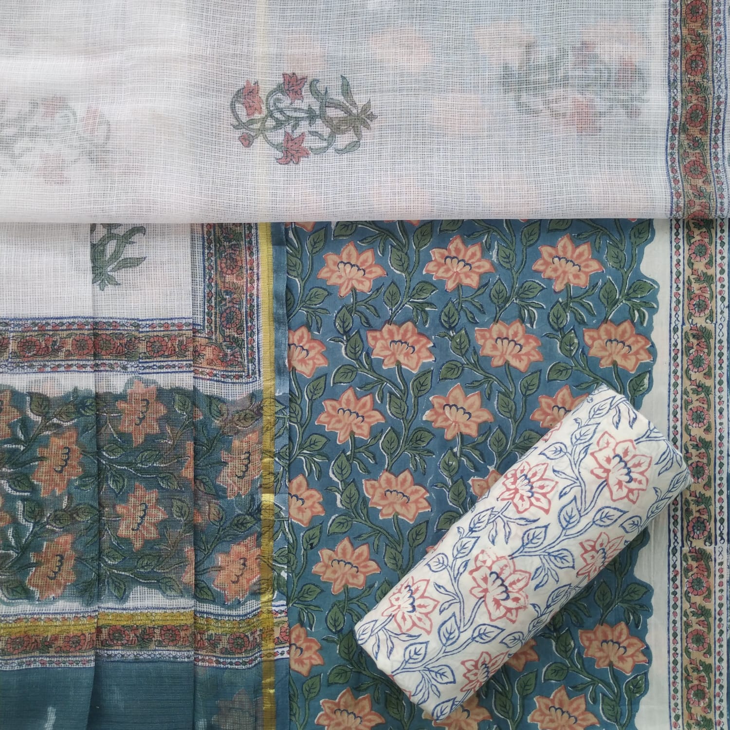 Shalvi Fashion's Classic Kota Doria Dupatta Cotton suit sets (3CKD65) - ShalviFashion