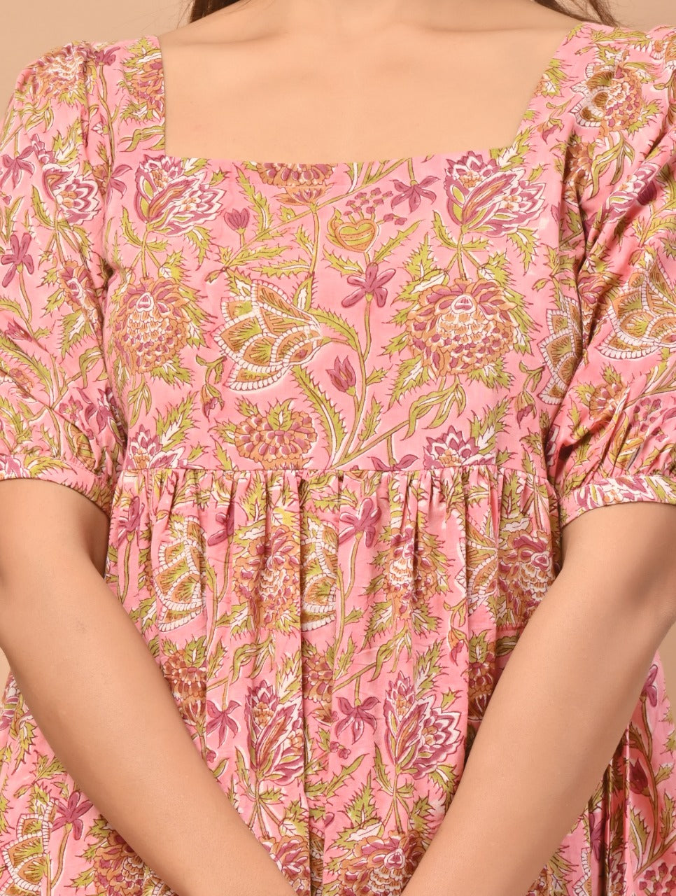 Shop jaipuri print cotton dress online (CDR05)