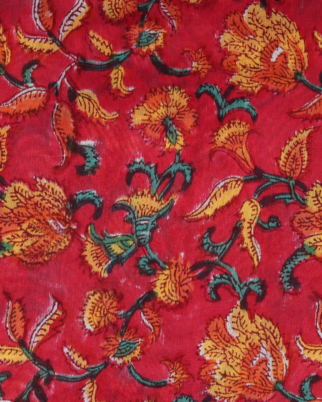 Elegant Hand Block Floral Jaal Print Chanderi Silk Suit set (CHA392)