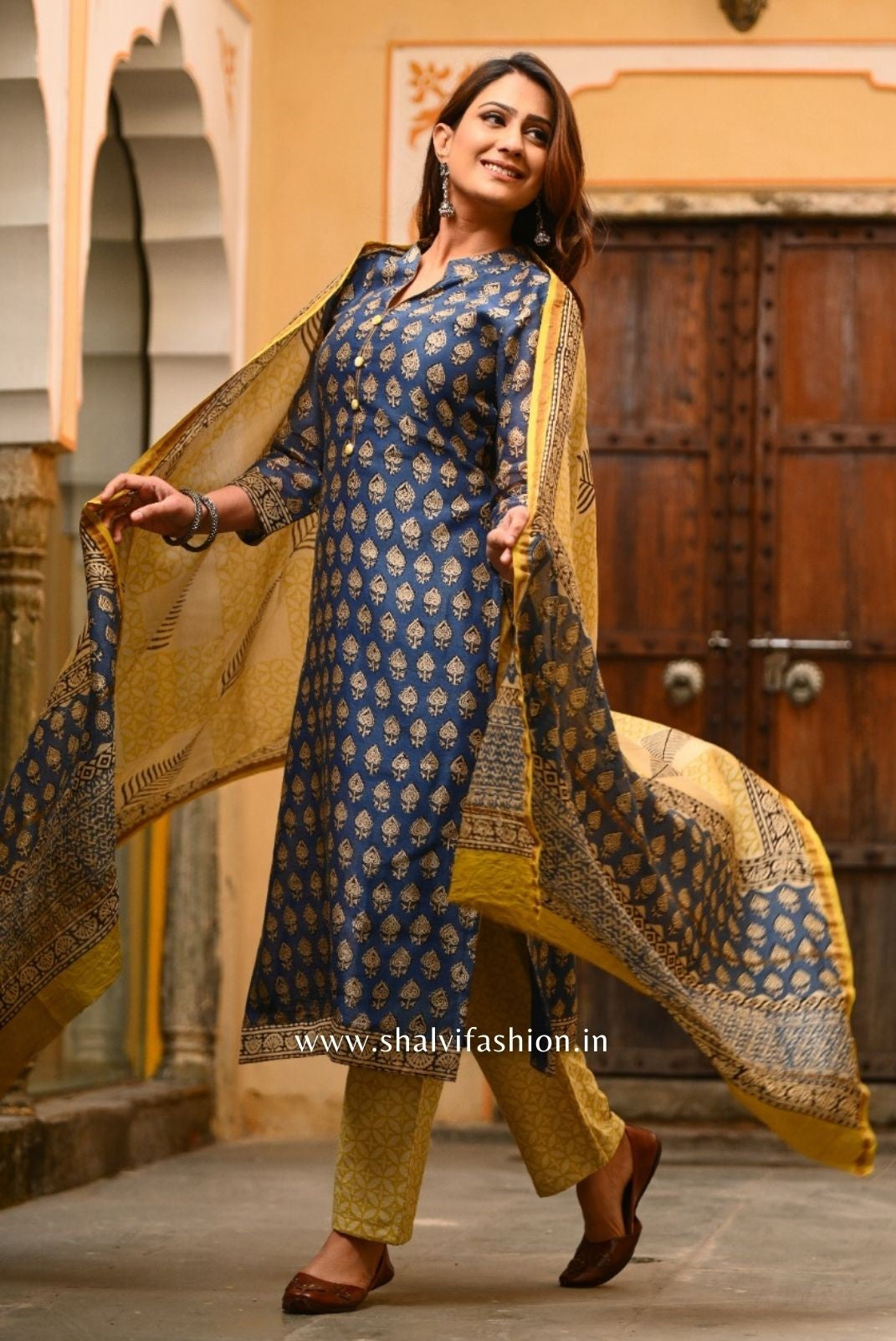 Shop chanderi silk suit sets online (CSS42)