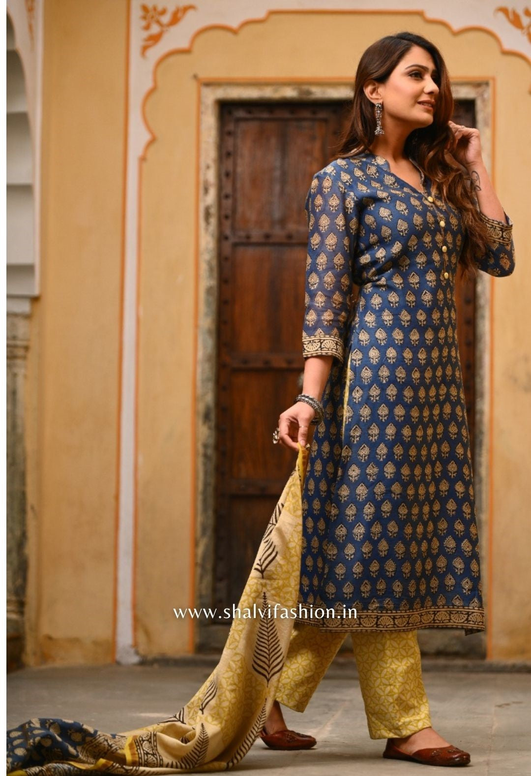 Shop chanderi silk suit sets online (CSS42)