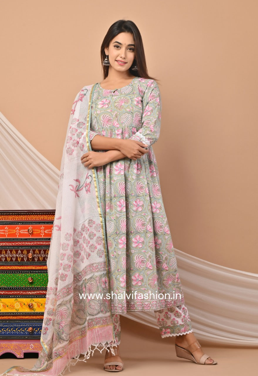 Shop jaipuri print cotton suit sets online shopping (CSS51KD)